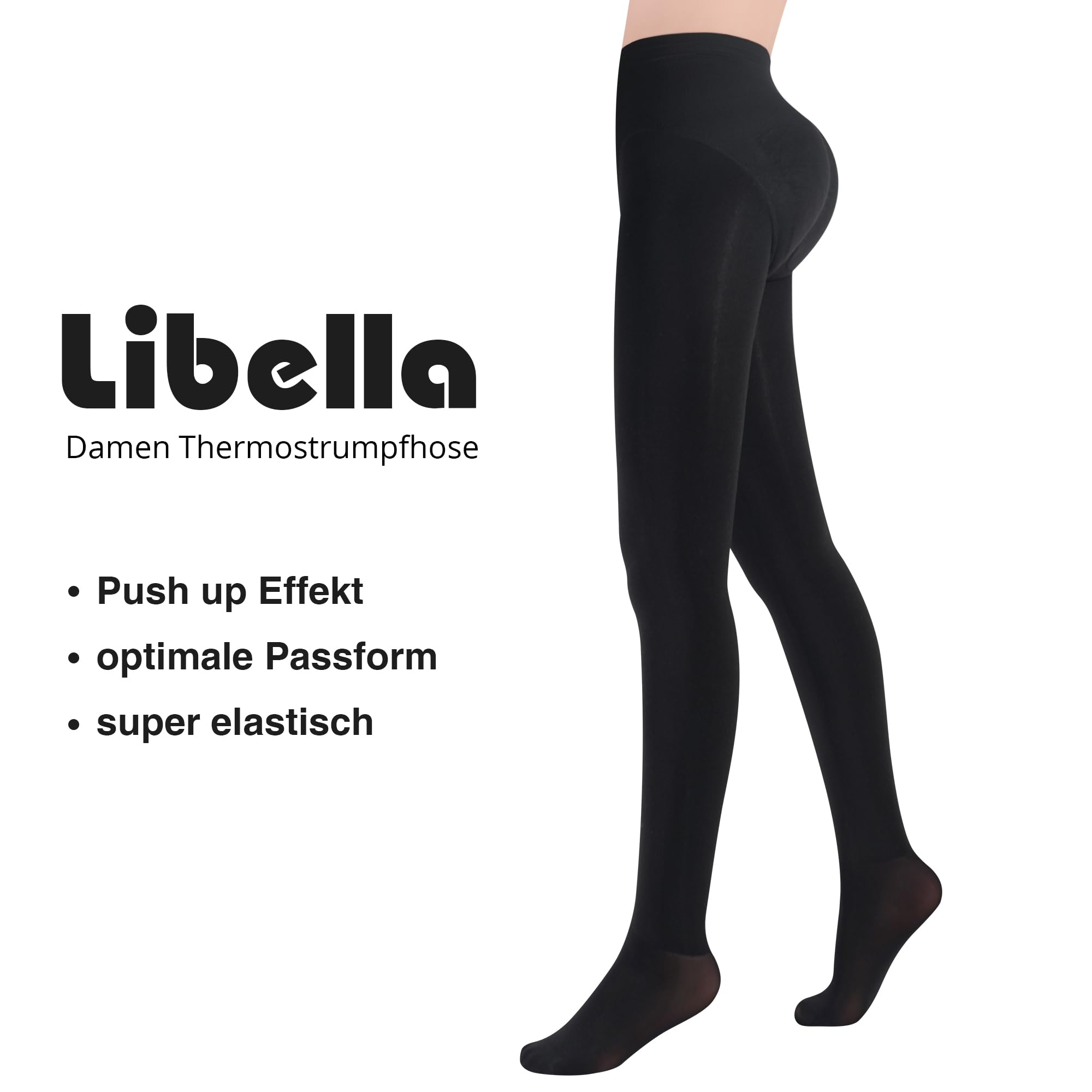 Libella Collant termici da donna collant invernali foderati Accogliente senza cuciture opaco caldo Collant invernali Stretto Multicolore 4174VA
