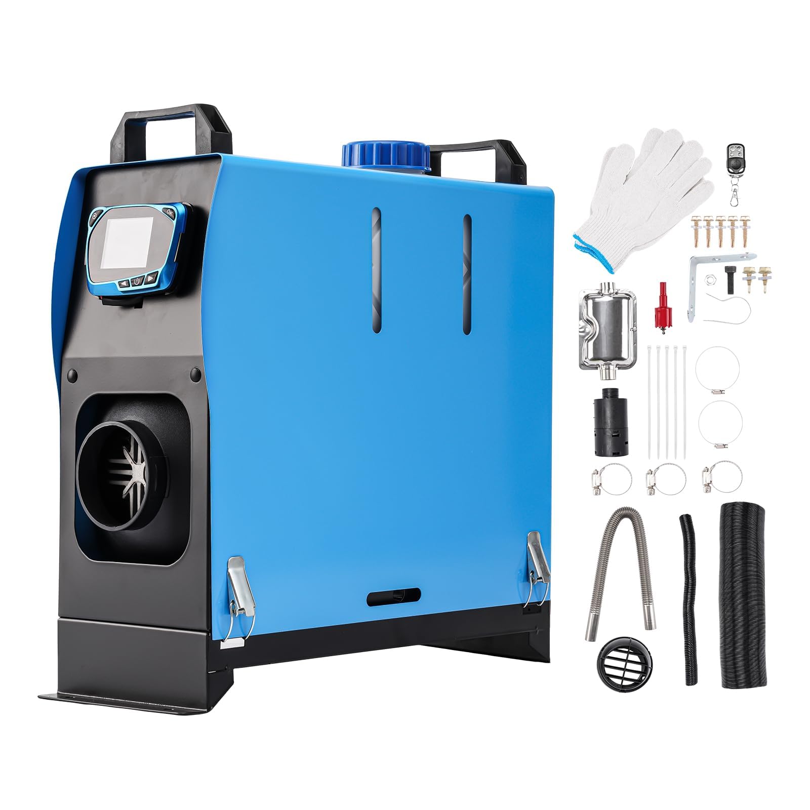 Ogrzewacz powietrza Diesel, 12 V 5 kW, ogrzewanie postojowe typu „wszystko w jednym”, pojedynczy otwór, z cyfrowym monitorem LCD i pilotem do samochodu, kampera, przyczepy, ciężarówki, kampera, auto