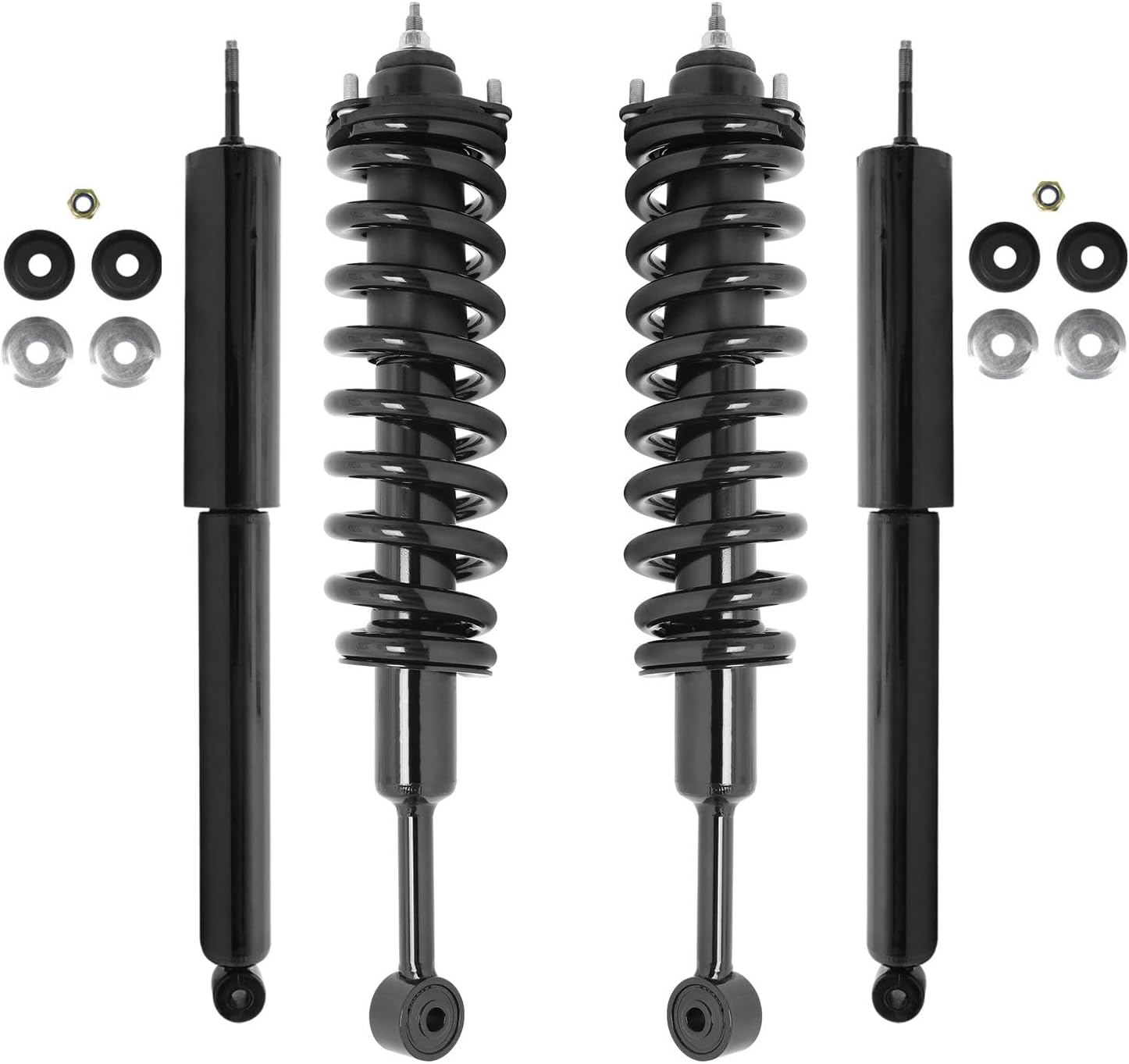 COMPLETESTRUTS - Front Complete Strut Assemblies with Coil Springs and Rear Shock Absorbers Replacement for 2005-2014 Toyota Tacoma 4WD - Set of 4