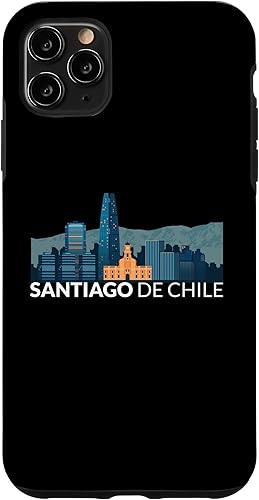 Miniatura 4 de iPhone 11 Santiago de Chile Skyline Silhouette Outline Sketch Case