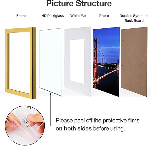 Vista 35 de Yaetm Portarretratos de 12 x 12 pulgadas con paspartú para fotos de 8 x 8 pulgadas, juego de 9 marcos cuadrados de 12 x 12 pulgadas, marco blanco