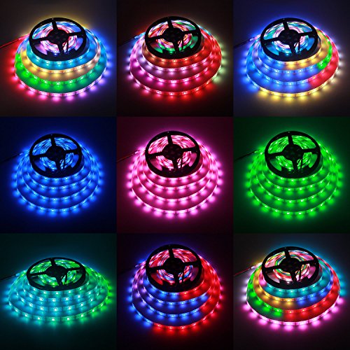 Image of ALITOVE 16.4ft WS2812B Addressable Programmable Digital RGB LED Strip Light 30 LED /M 5m 150 Pixels Dream Color LED Flexible Strip Waterproof IP65 5VDC for Home Bedroom Bar Decor Lighting