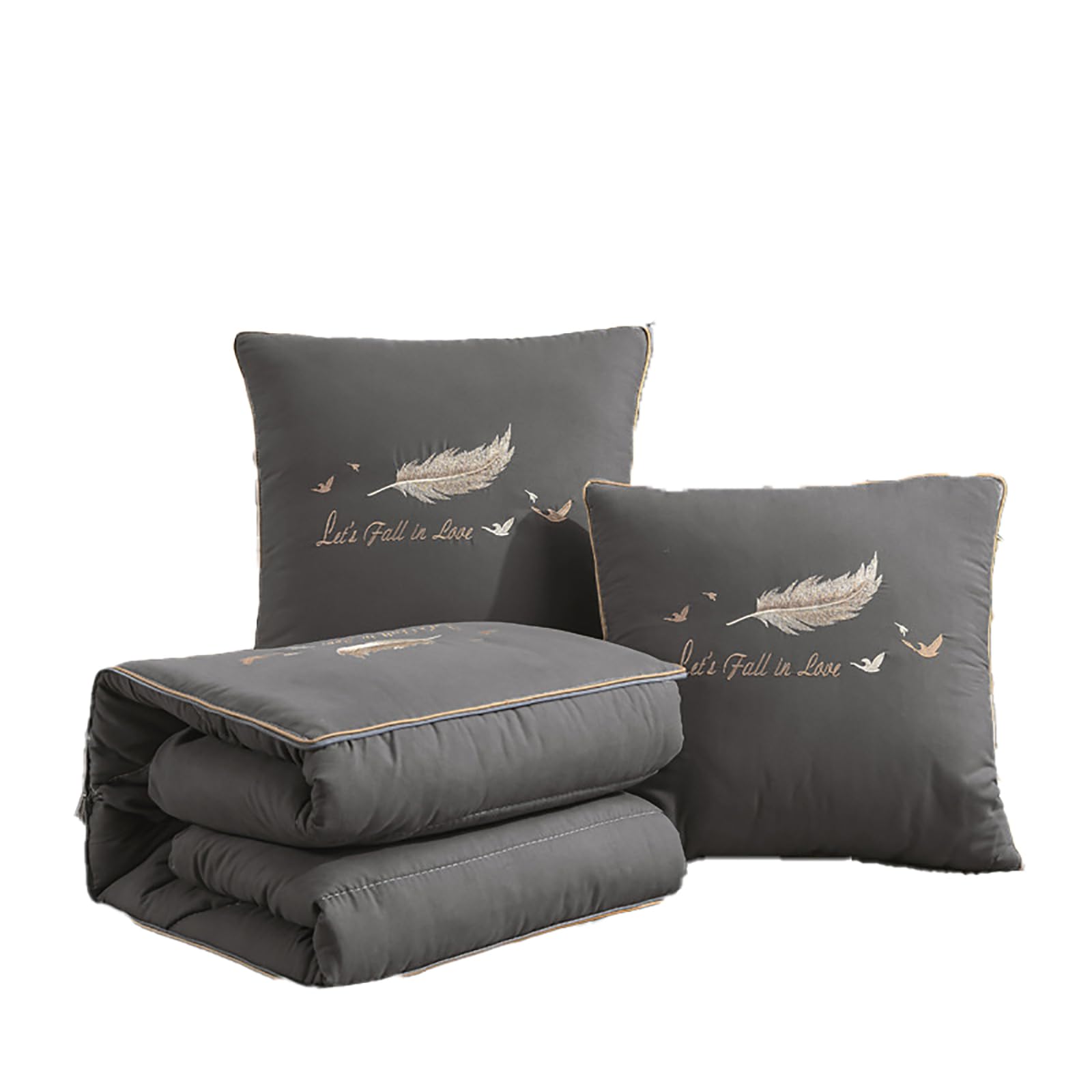 Oreiller pour le sommeil sur le côté anti cervicales douloureuses plumes duvet Deep Gray