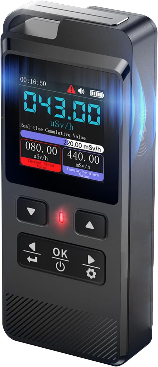 Counter Dosimeter Ray Γ-ray Tester LCD Display Nuclear Radiation Detector Marble Meter with Rechargeable Battery