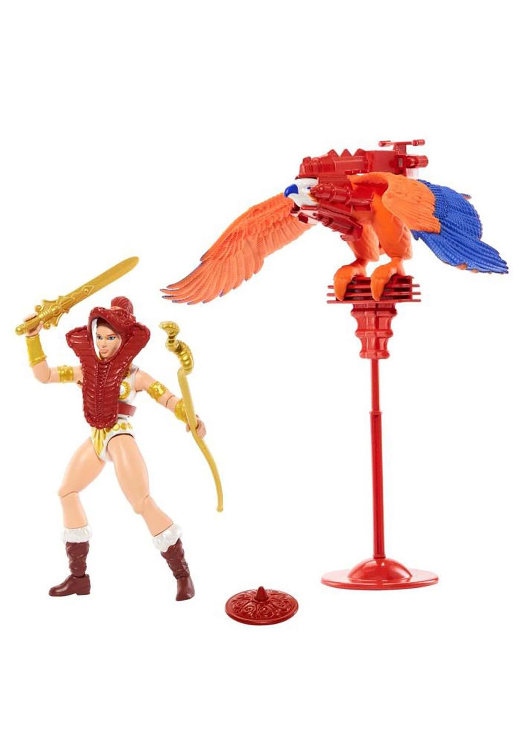 Masters Of The Universe Origins - Action Figure Teela, 14 Cm, Collezione Cartoon, Con Spada, Scudo E Robot Da Allenamento, Giocattolo Per Bambini 6+ Anni, HYD27