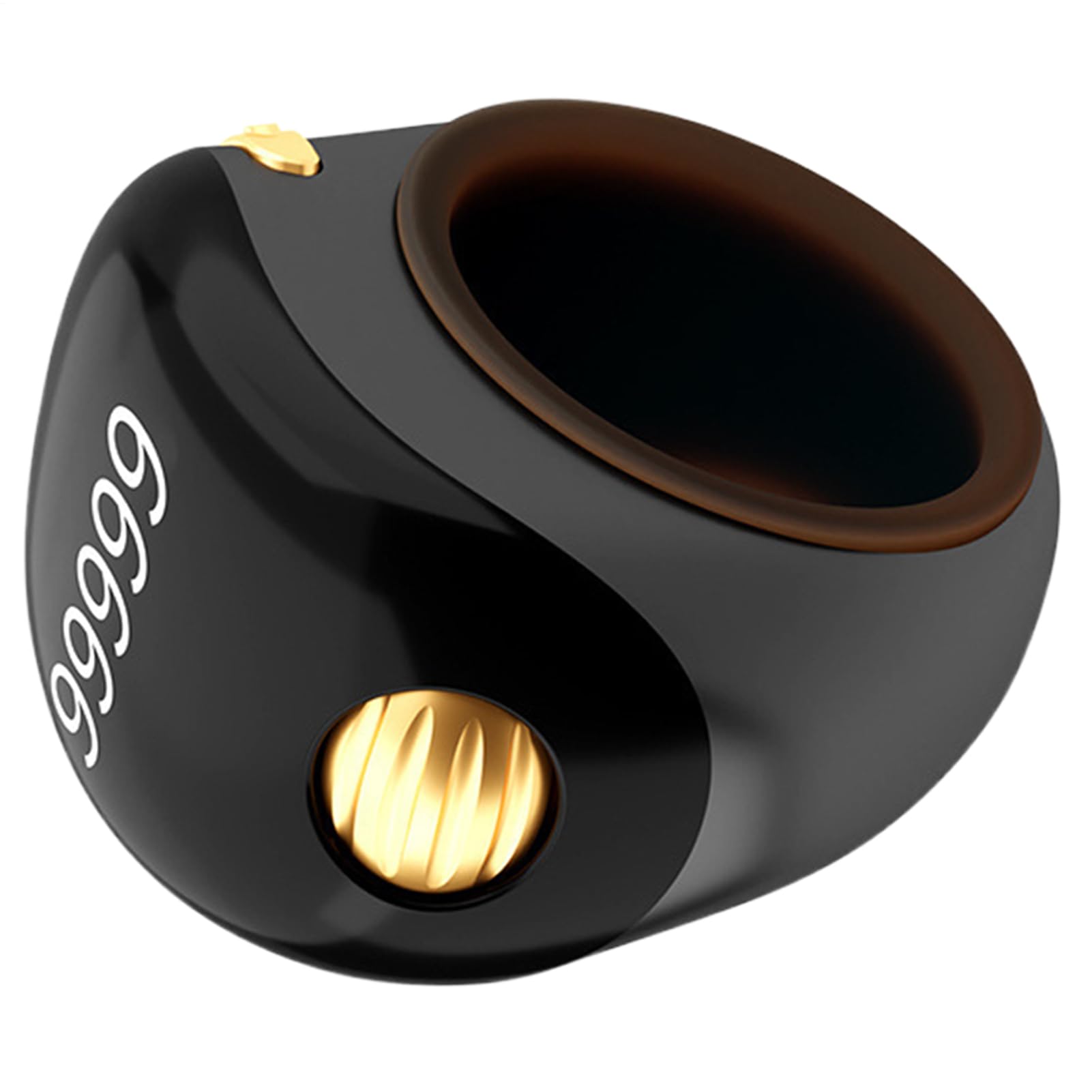 Finger Counter, Finger Clicker Count, Portable Prayer Counting Tool, 5 Digit Finger Clicker Counter Electronic Digital Display, Rotating Digital Tasbeeh for Meditation, Relaxation (Black)