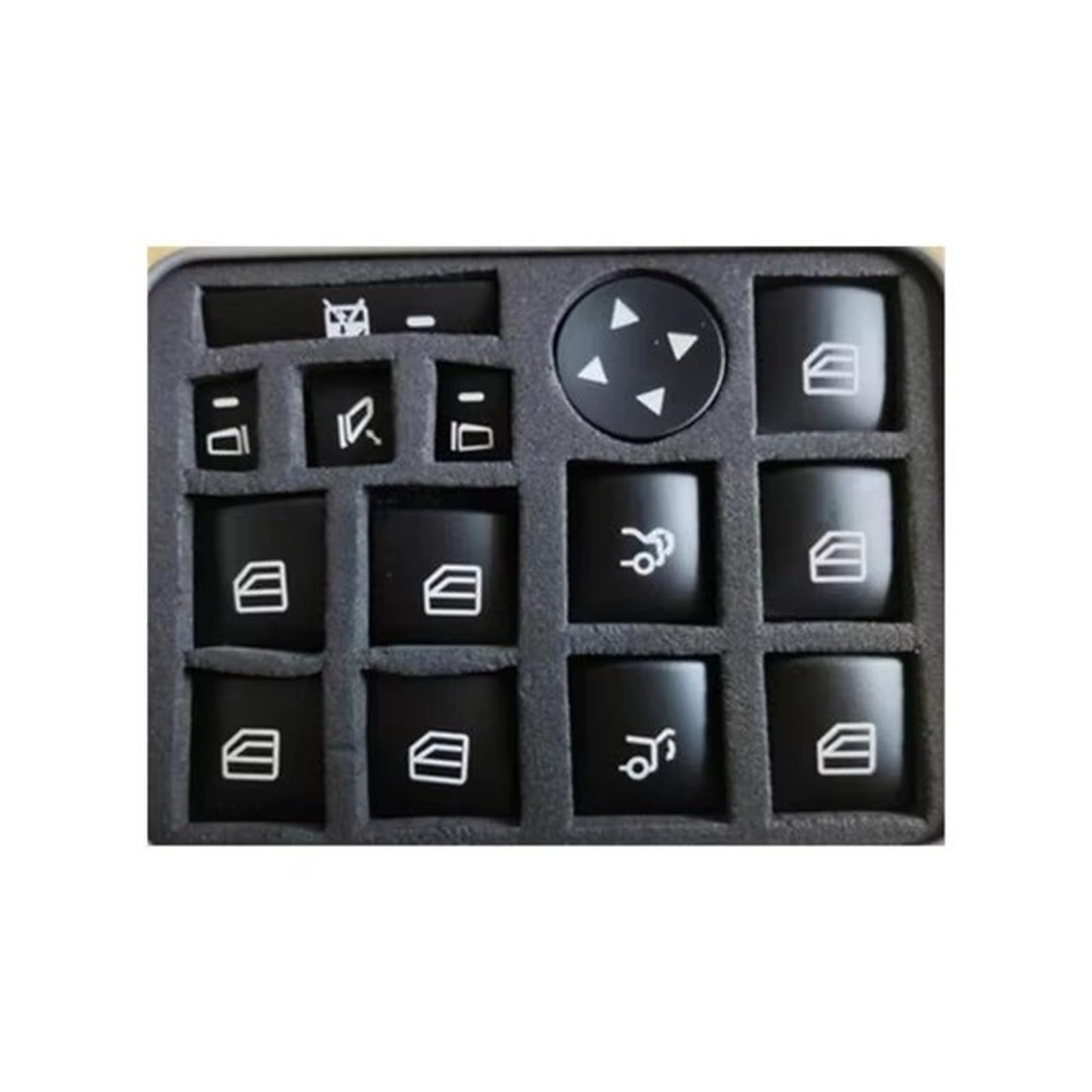 Tingyus Black For Benz A B C E For Gle For Gla For Cla For Glk Class W176 W204 W212 W166 W218 Car Window Lift Button Frame Sticker Car Interior Mouldings(Black)