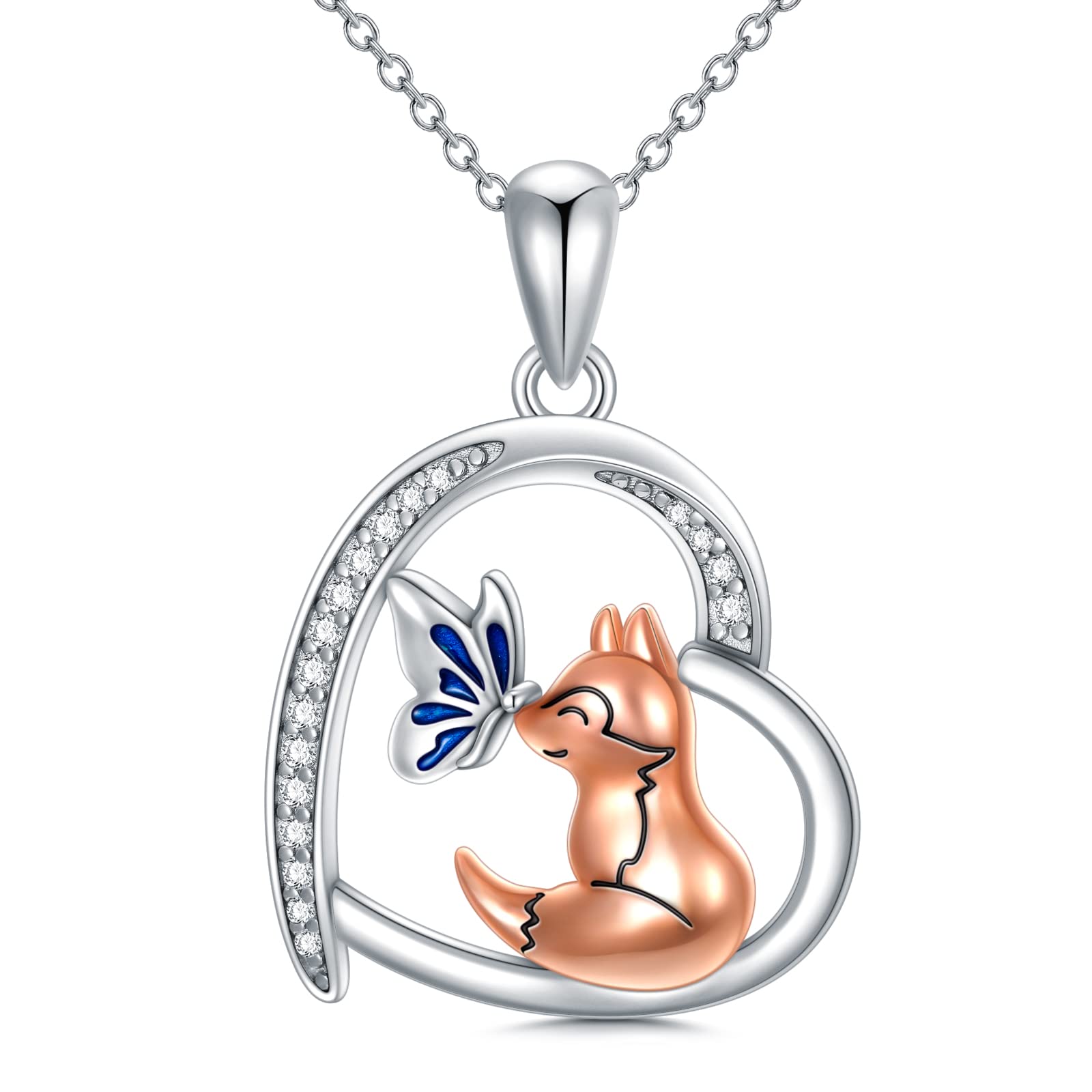 URONE Pinguin/Wolf/Varken/Vos/Faultier/Kat/Olifant Halsketting 925 Sterling Zilver Dierenhanger Sieraden Cadeau voor Vrouwen Moeder Vriendin Meisje, 1.35 cm x 2.24 cm, Sterling zilver, Geen edelsteen
