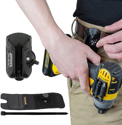 Spider Tool Holster - Improve The Way You Carry Your Power Drill, Driver, Multitool, Pneumatic, Multi-Tool and More on Your Belt - Compatible with All Major Tool Brands