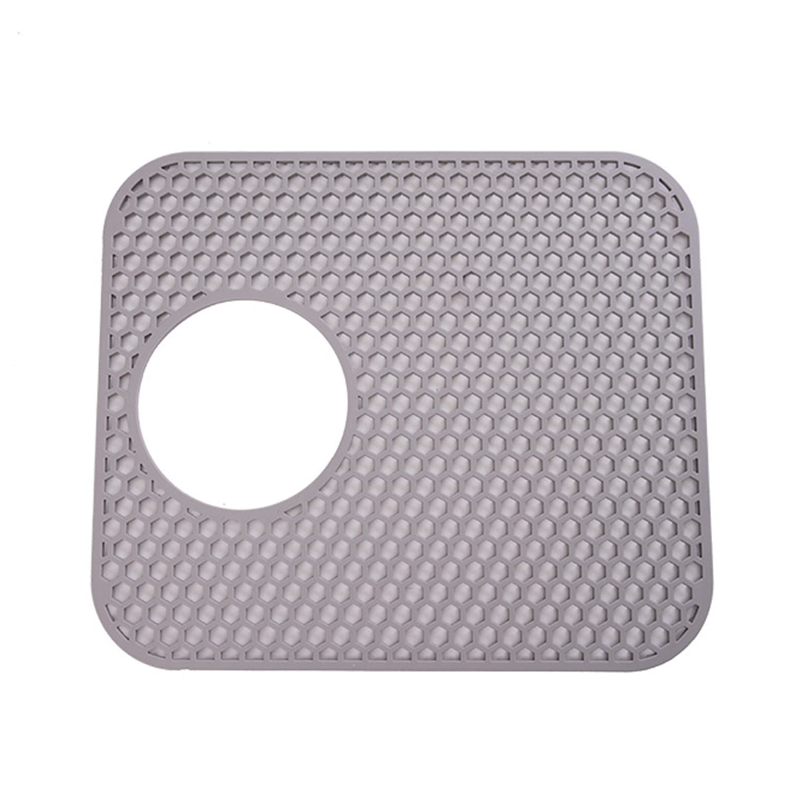 Tsophreniq Sink Protector Mat Silicone Hollow Insulation Pad Sink Splash Guard Faucet Absorbent Mat Protect Surfaces and Dishes Kitchen Protector Mats Pad Silicone Divider