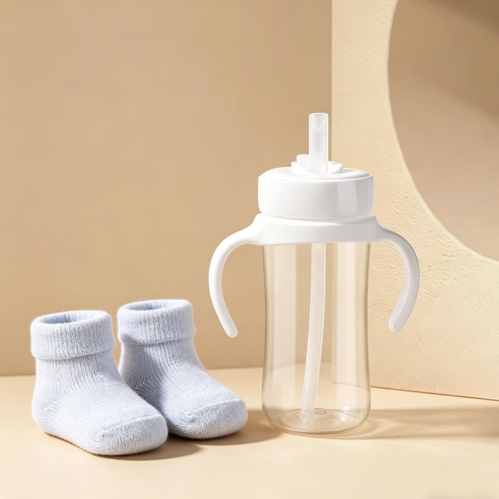 3 Pack Baby Bottle Handles for Newborn Infants, BPA-Free Non-Slip Ergonomic Grip Easy to Install Replacement Handle for Baby Bottles, White (Set of 3) — view 4