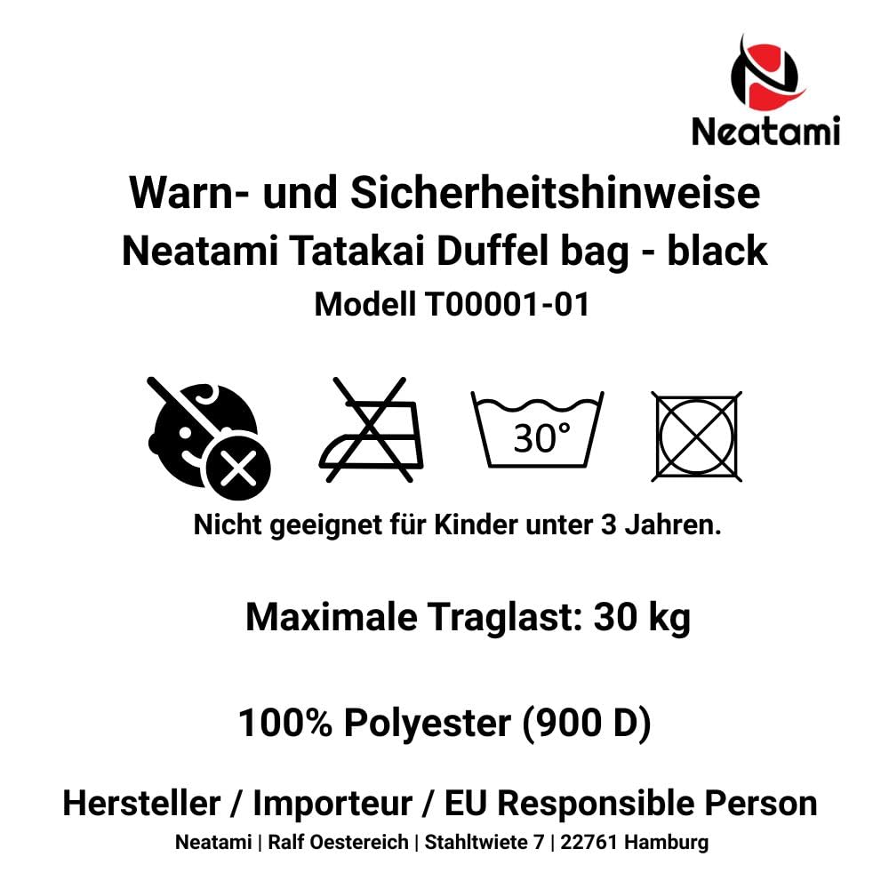 Kampfsport Sporttasche 50L mit Nassfach & Schuhfach – Judo, BJJ & Karate Trainingstasche für Gi, Schützer & Wettkampf | robuste Trainingstasche mit Organisationsfächern