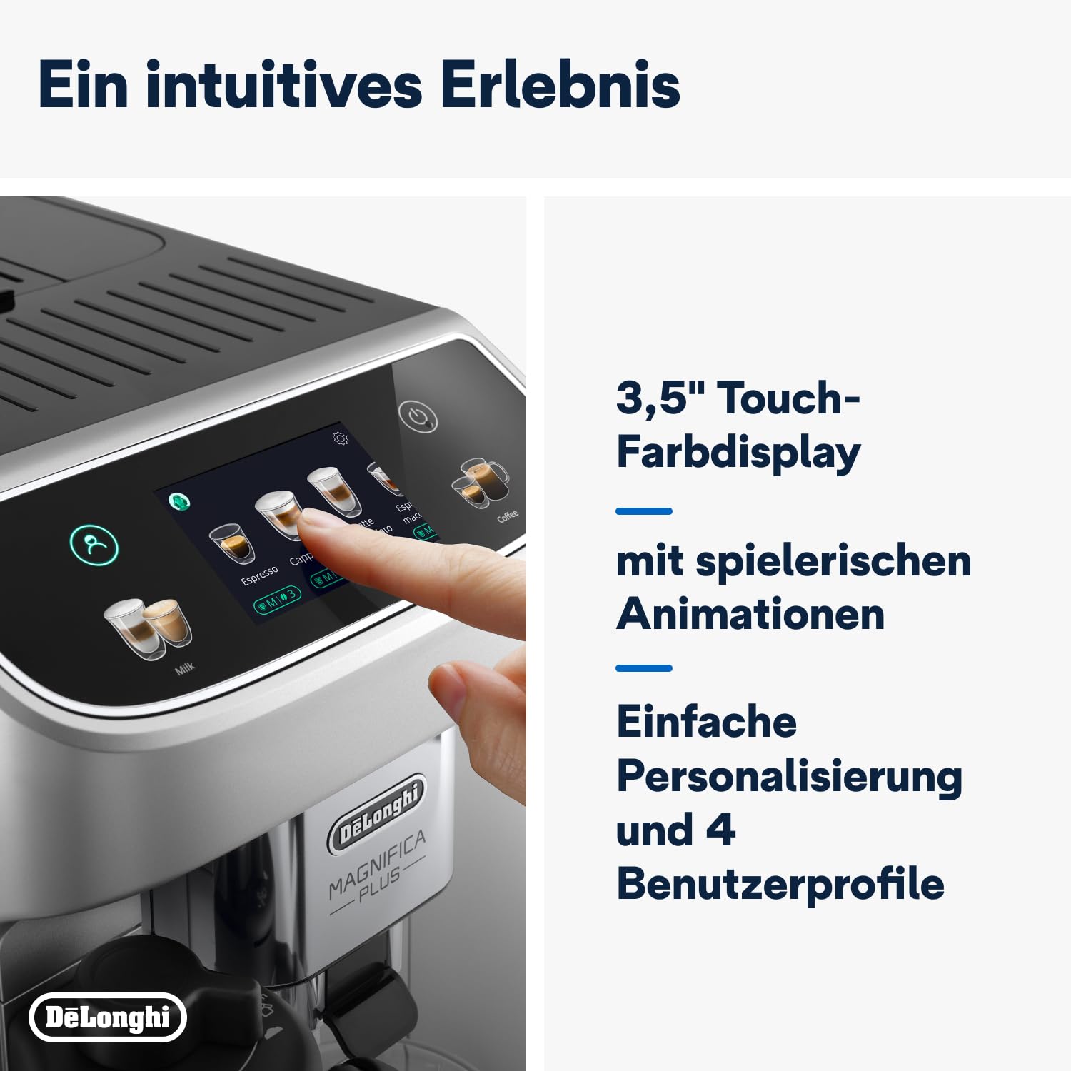 De'Longhi Magnifica Plus Ekspres do Kawy, Srebrny/Czarny, 1450W 240V