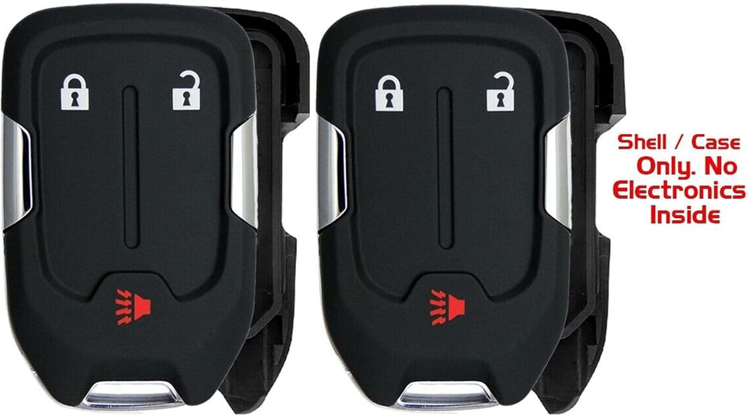 2X New Replacement Proximity Key Fob Shell / CASE Compatible with & Fit for Select GMC Terrain Acadia (No Electronics or Chip Inside)