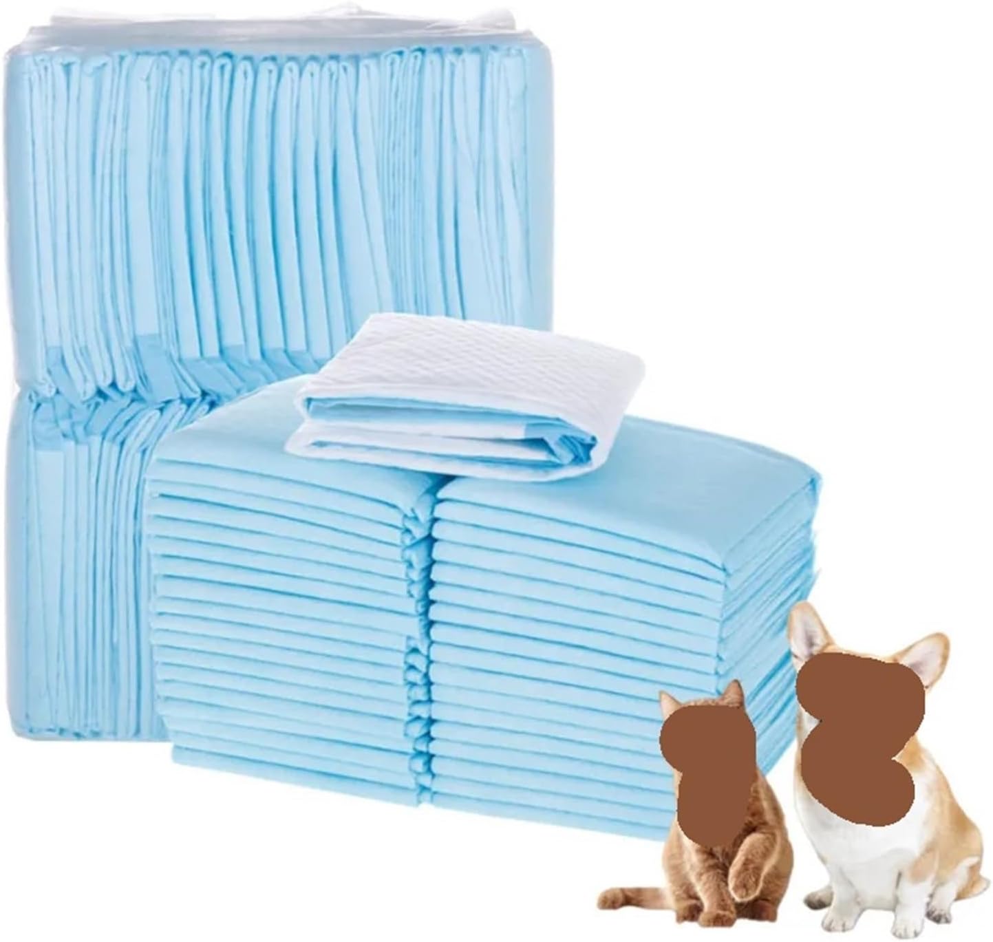 Genérico 100/50/40/20PCS Absorbent Dogs Diapers Puppy Pee Pads Quick Dry Surface Mat Clean Cushion Dog Supplies(100pcs 33x45cm)