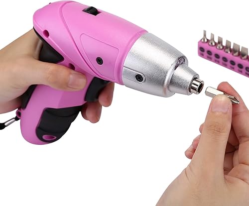 Miniatura 6 de DEKOPRO Juego de herramientas rosa de 98 piezas, kit de herramientas de mano para el hogar general con caja de almacenamiento de caja de