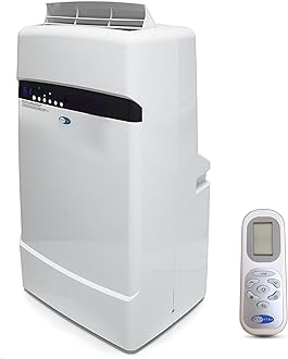 Whynter ARC-12SDH 12,000 BTU (6,884 BTU SACC) Dual Hose Cooling Portable Air Conditioner, Heater, Dehumidifier, and Fan with Storage Bag, Up To 400 sq ft in White