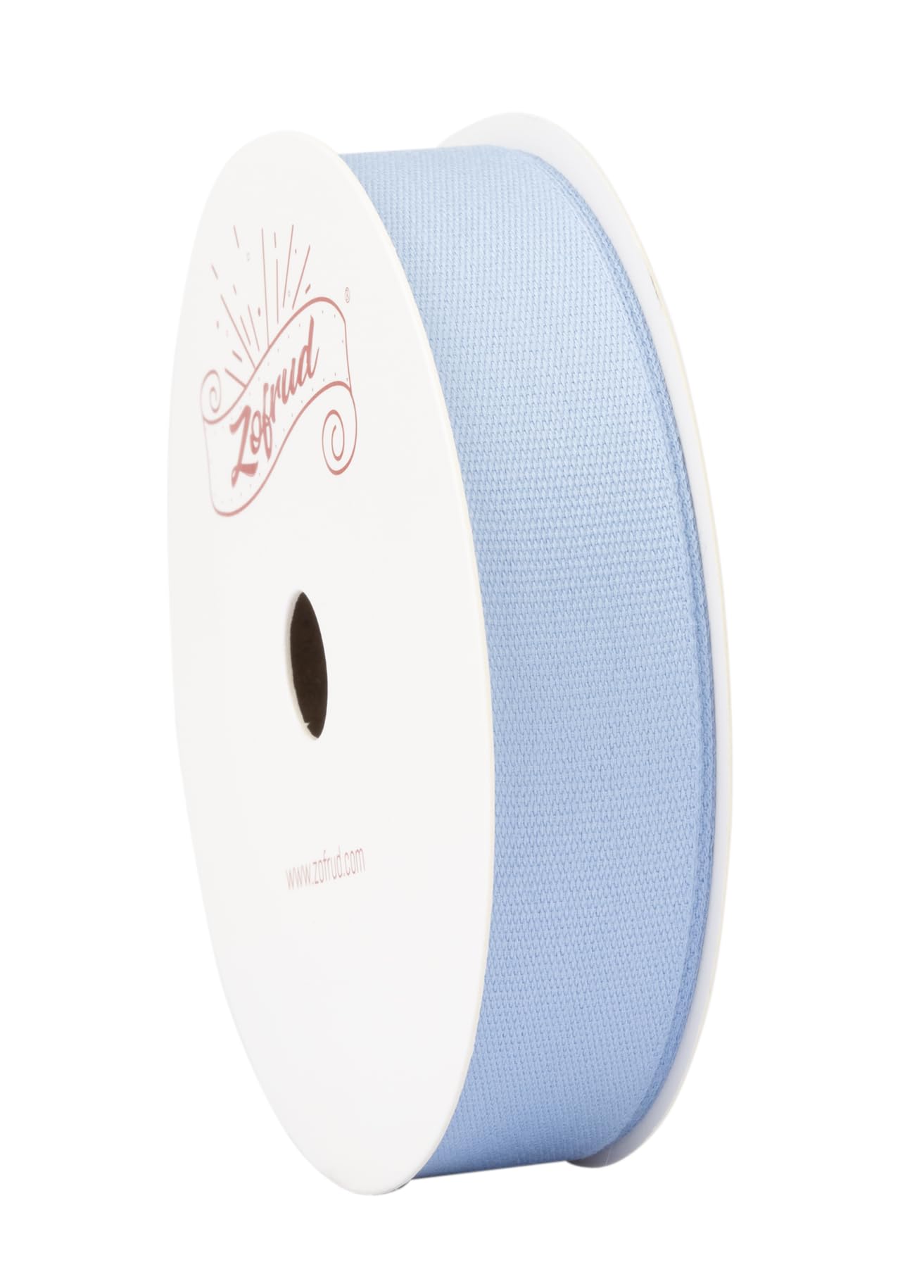 Zofrud French Blue Cotton Ribbon - 16mm x 9 Meters - Ideal for Gift Wrapping, Sewing, and Crafts