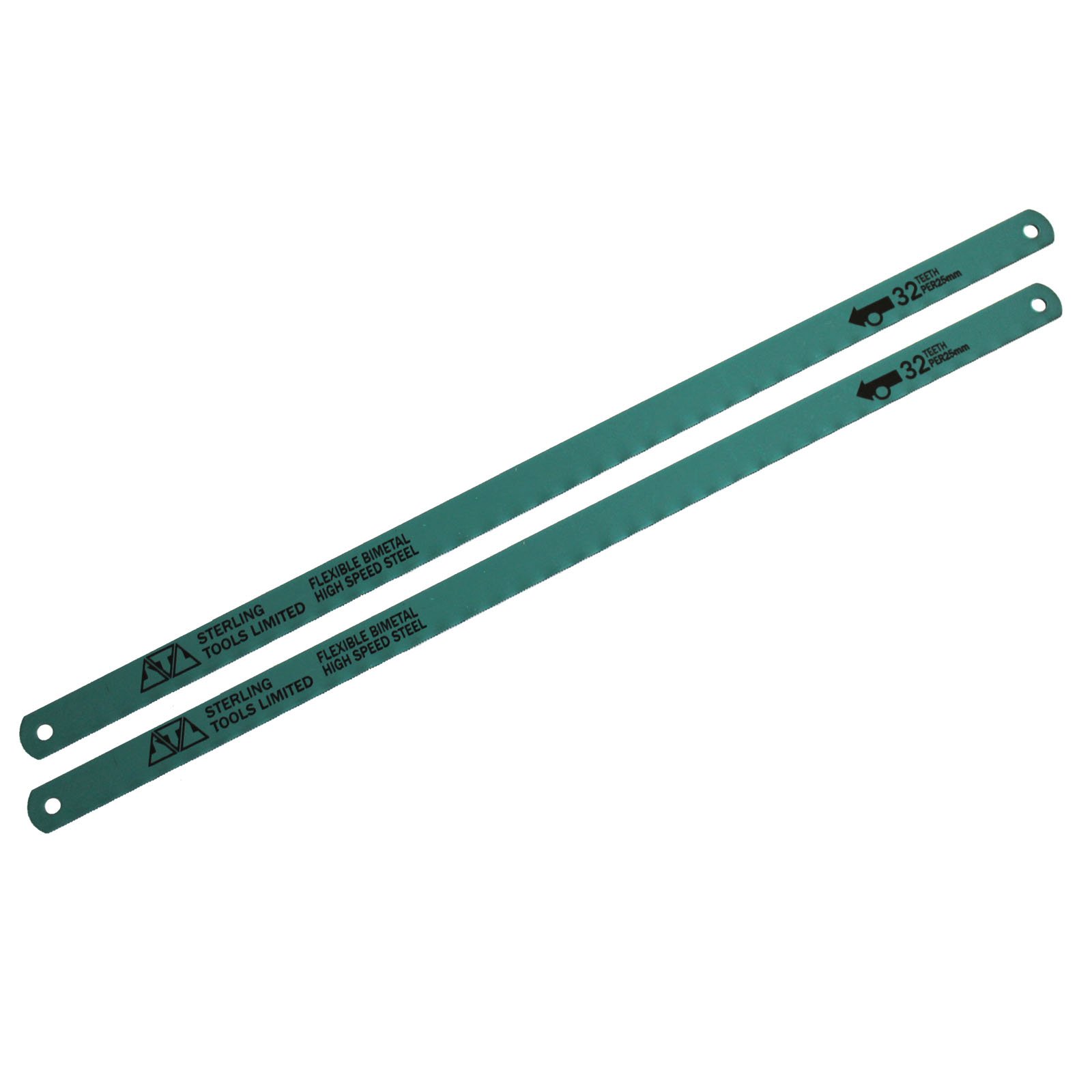 2 x Hacksaw Blades 32 TPI Bi-Metal Shatterproof High Speed Steel 12" 300mm by AllTrade Direct by AllTrade Direct