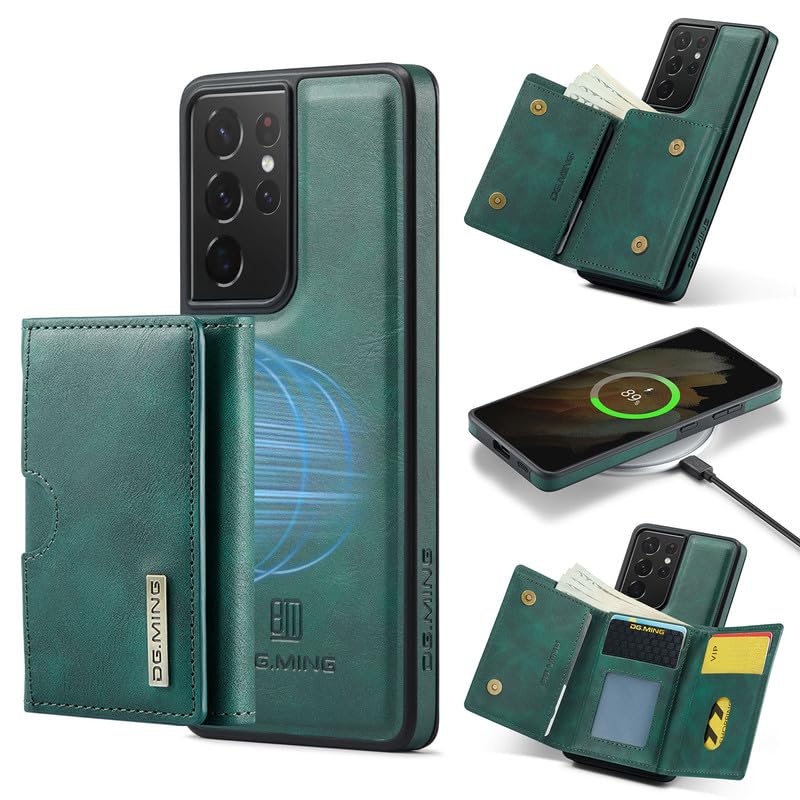Coque Samsung S21 Ultra RFID portefeuille et charge sans fil compatible