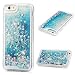 iPhone 6S Case, iPhone 6 Case (4.7"), YOKIRIN 3D Creative Glitter Cute Ears Transparent Plastic Luxury Bling Sparkle Stars & Love Heart Flexiable Soft TPU Gel Silicone Case Cover Shell, Blue