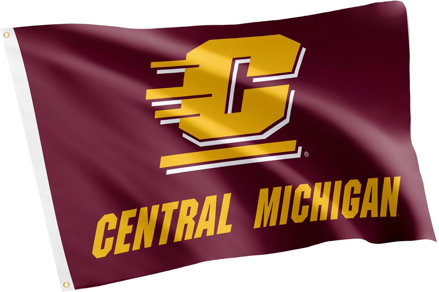 Desert Cactus Central Michigan University CMU Flag - 3 x 5 Feet Chippewas Banner, Indoor/Outdoor Durable Fabric, 100% Polyester Design (Style A)