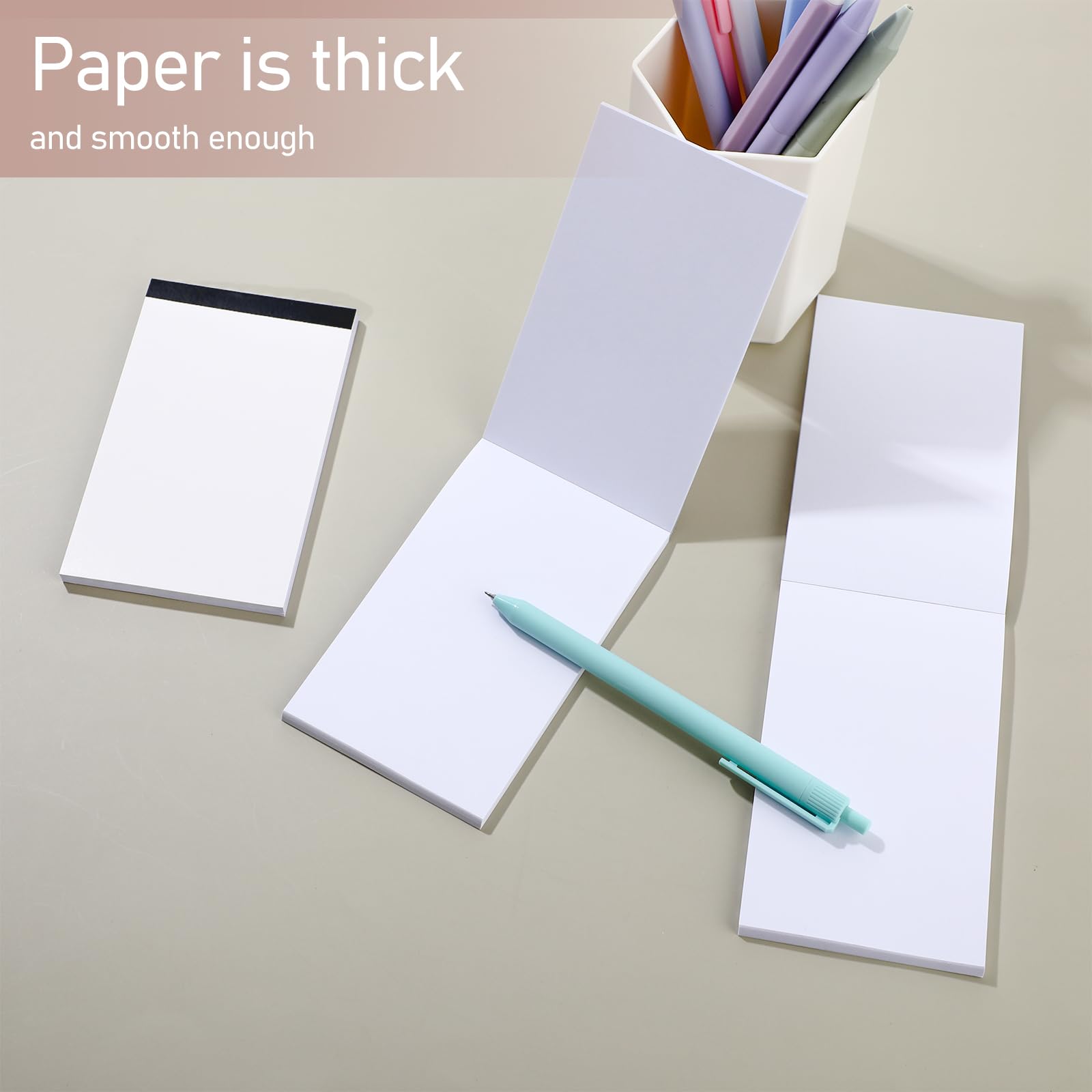 Amaxiu Lot de 6 blocs notes vierges 7.5 x 12.5 cm 300 feuilles