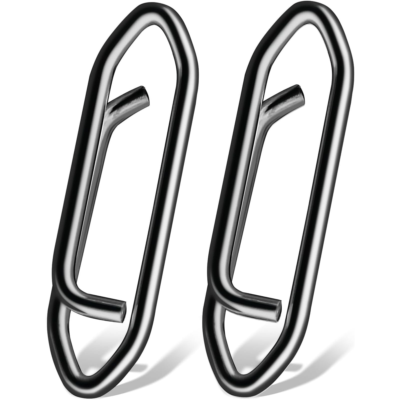 9Tong High Strength Fishing Snap Saltwater Stainless Connector Snaps Swivels Tackle Steel Power Fishing Clip Lure Quick Change Black Nickel, 50pcs, 39lbs