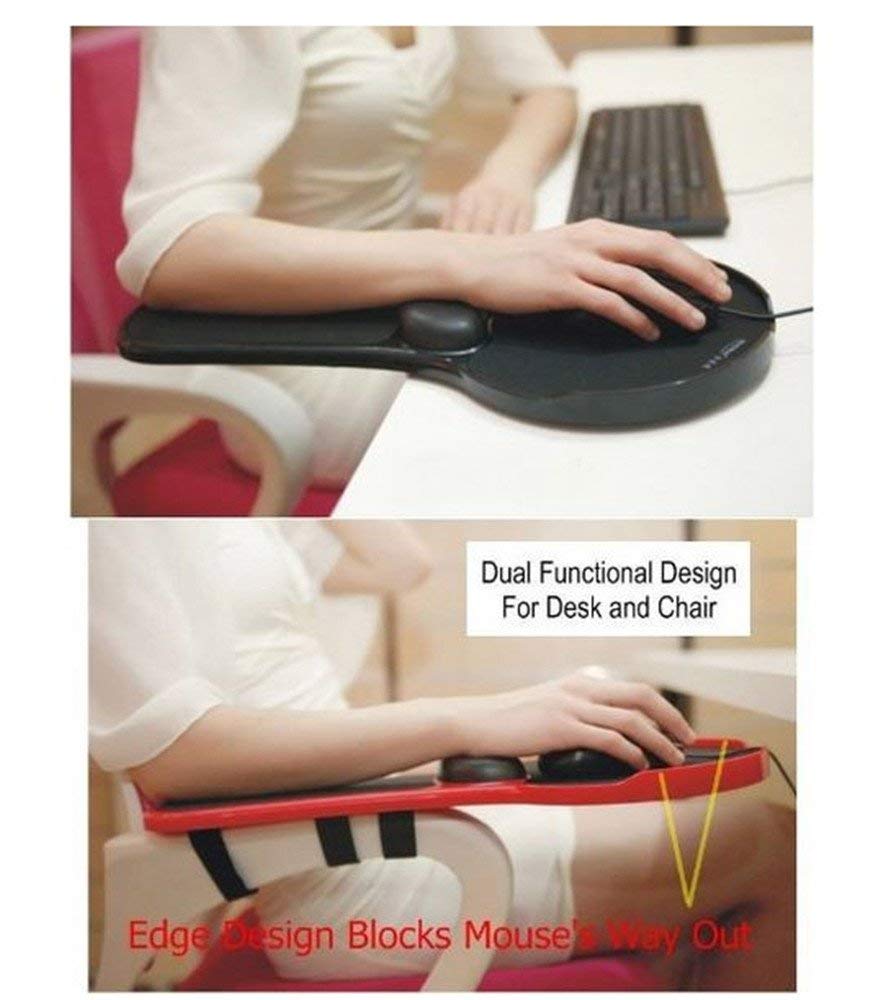 Tappetino per mouse con poggiapolsi per computer, supporto ergonomico per la spalla e la mano, per casa e ufficio, estensore durevole per bracciolo, sedia da scrivania