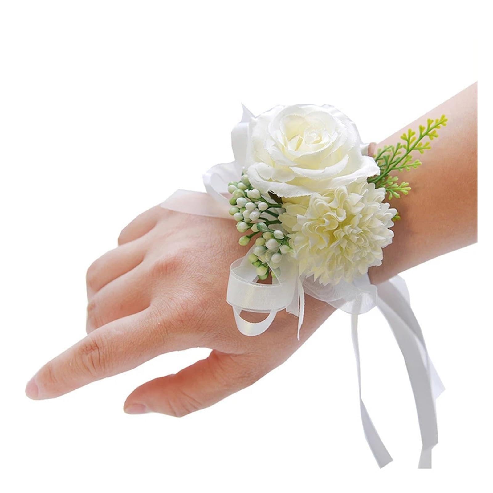 MQFBNNP Wedding boutonniere Boutonniere Groom Artificial Flower Bouquet Corsage Bridal Brooch(Black)