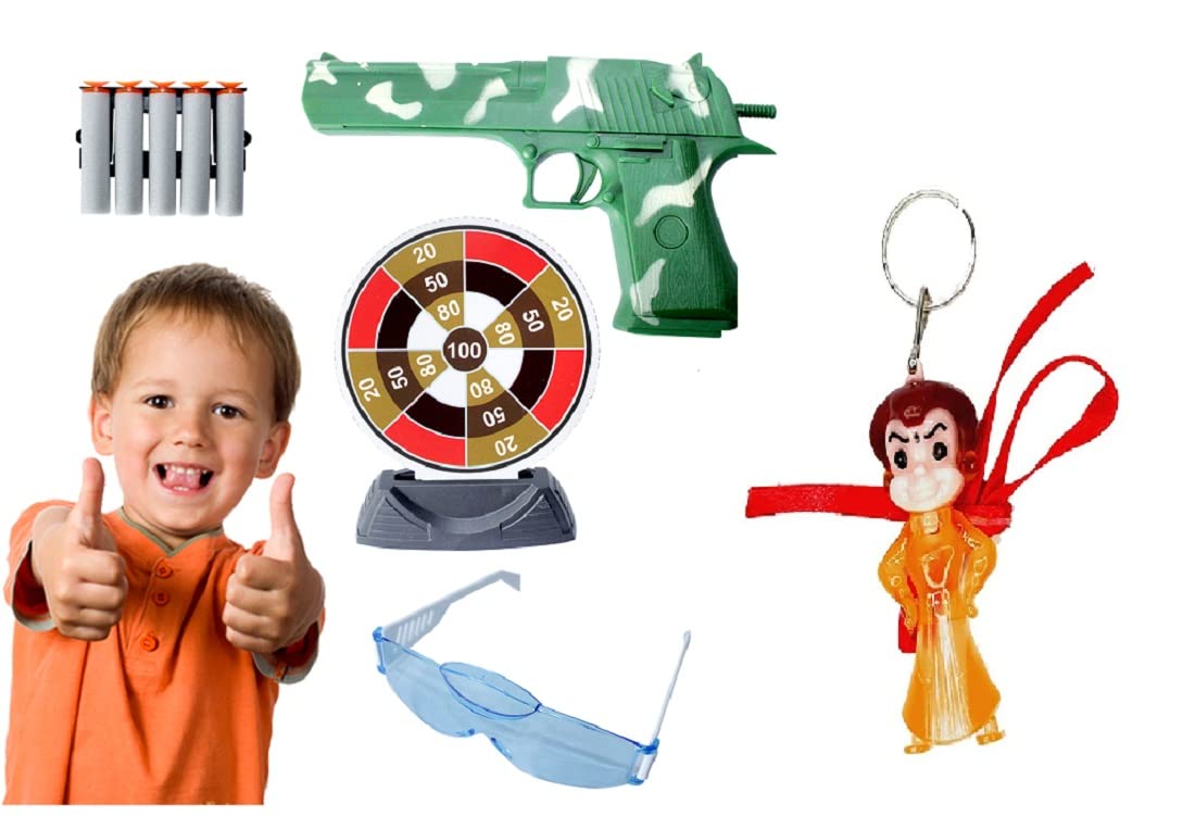 AASA Shooting Toy Gun for Kids Boys and Girls Target Shooting Role Play Toy Gun Game for Rakhi Gift for Little Brother with Cartoon LED Rakhi (Gun Toy-6) (B0B65LLCTZ) Amazon Price History, Amazon Price Tracker