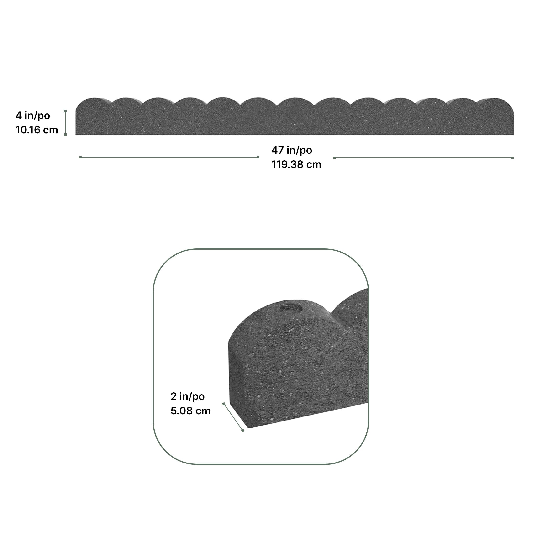 Amazon.com: Tierra Verde Scallop Recycled Rubber Landscape Border