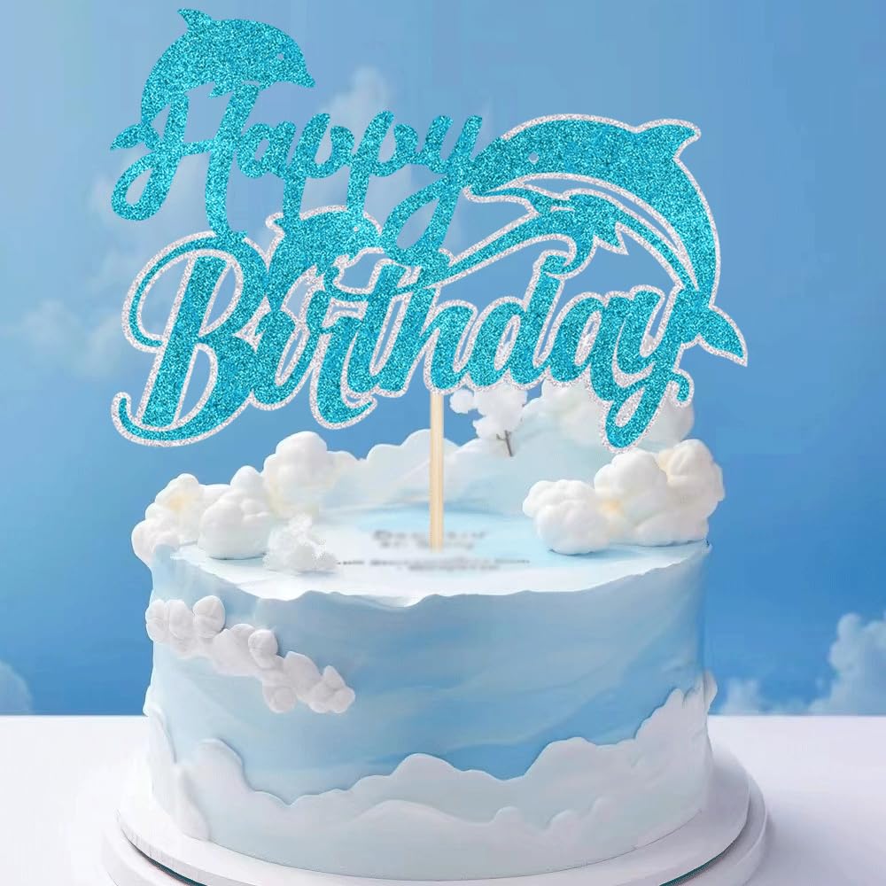 Dolphin Cake Topper - 10 Cm Acrylic Figurine For Birthday & Celebration Cakes - View #3