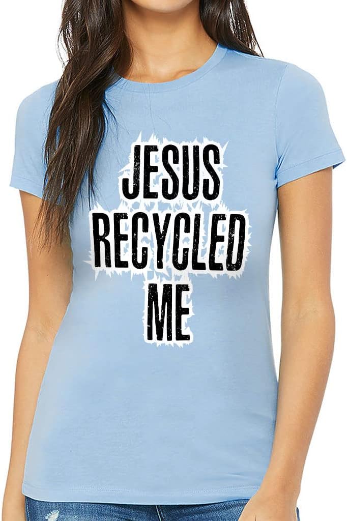 Jesus Quotes Slim Fit T-Shirt - Cool Religious Women's T-Shirt - Printed Slim Fit Tee