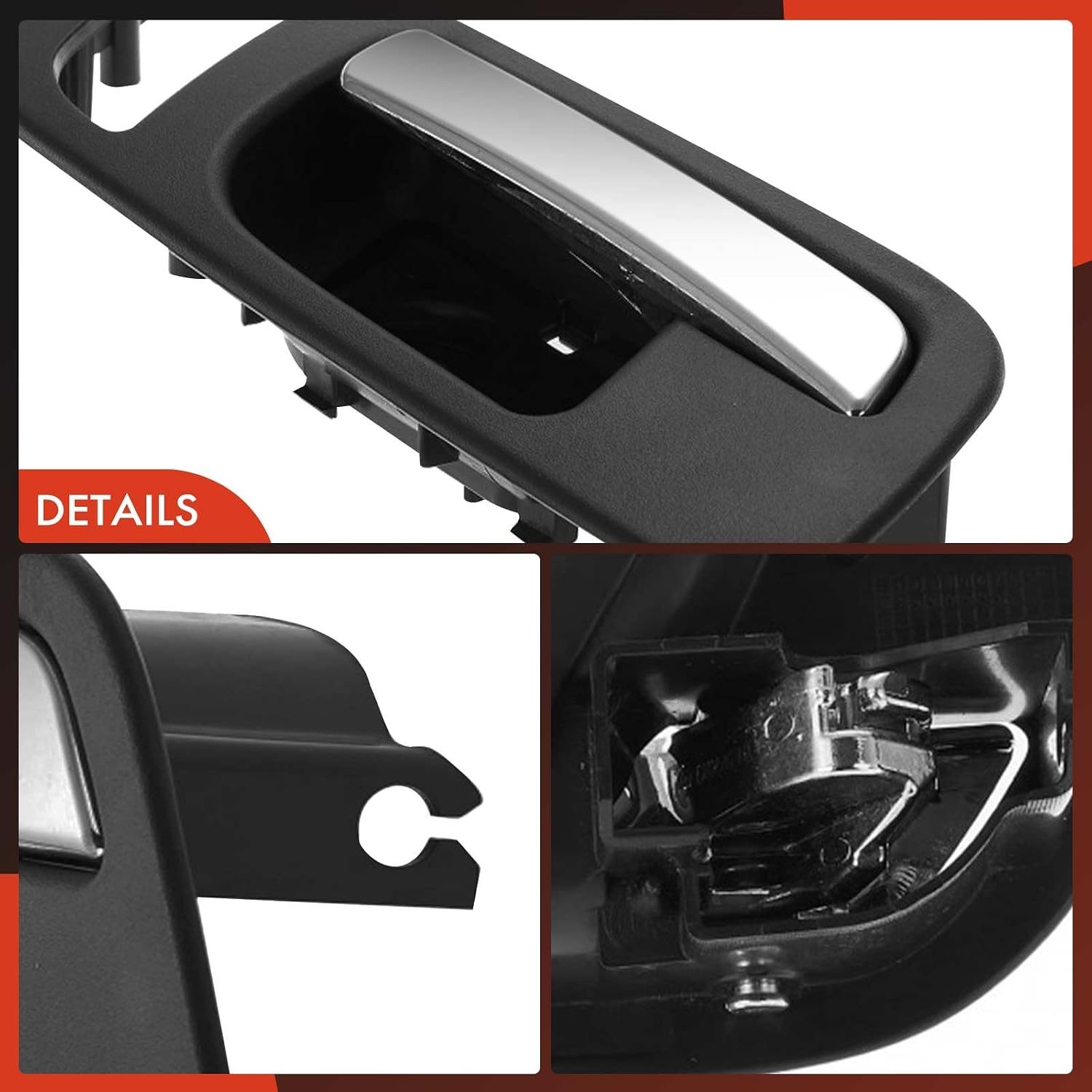 A-Premium - Interior Door Handle Front Left Driver Side - Compatible with 2007 2008 2009 2010 2011 2012 2013 2014 Chevy Silverado 1500 2500HD 3500HD, Tahoe, Suburban, Avalanche & GMC Sierra, Yukon