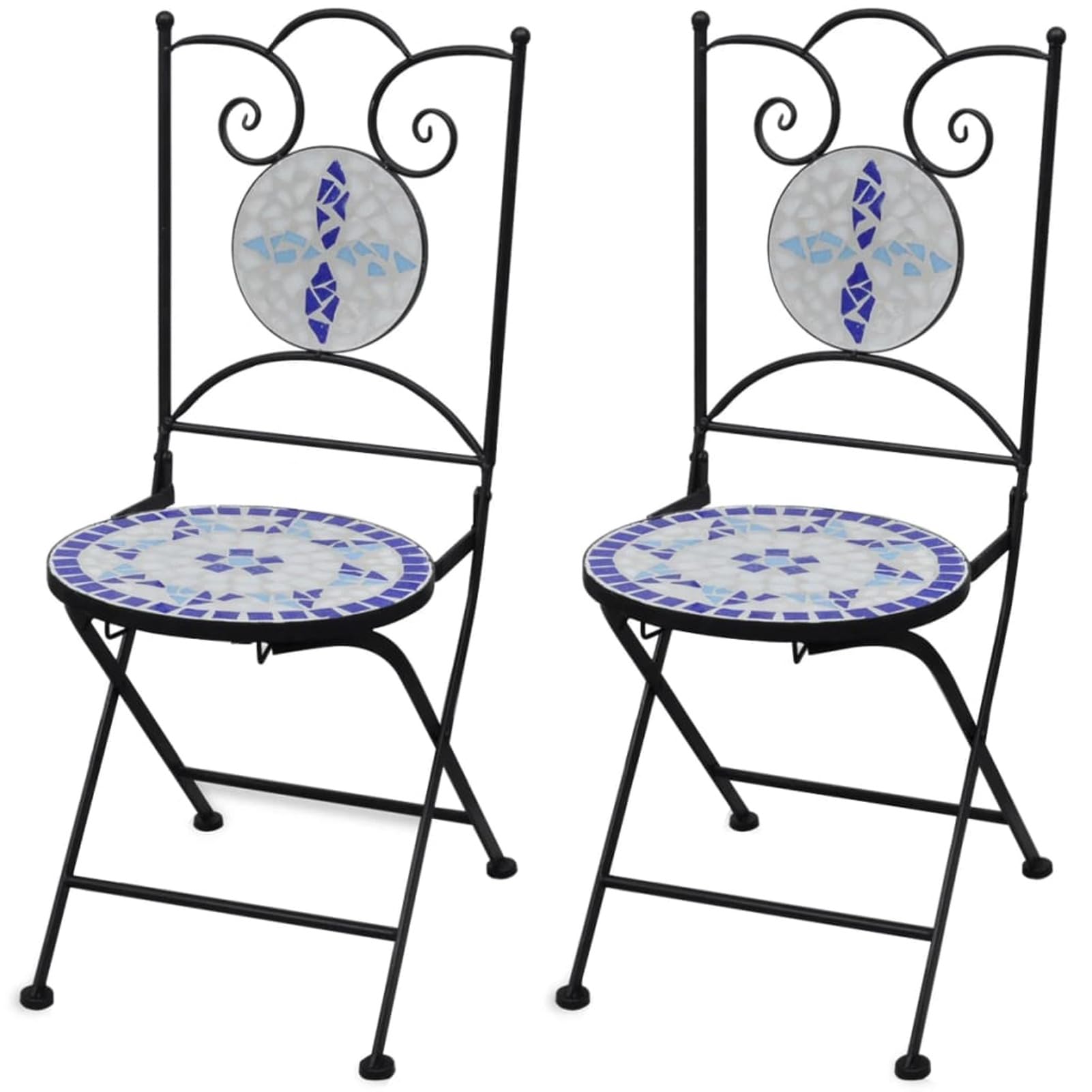Chaises de jardin pliables et compactes en céramique pour aménager les petits espaces extérieurs