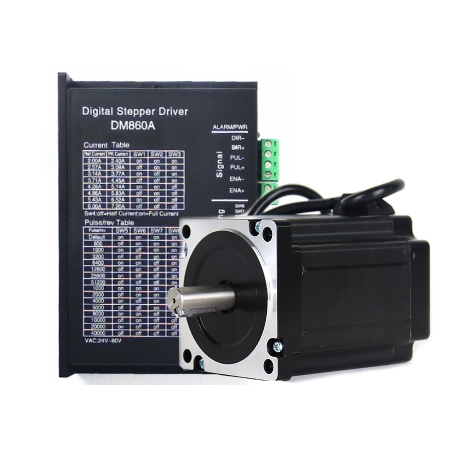 EKFBQBGW Nema34 86HS 2 Phase Hybrid Stepper electronic starter and DM860A 24-80VAC 7.2A(86HS118-6004) 2 Phase Digital Stepper electronic starter Driver