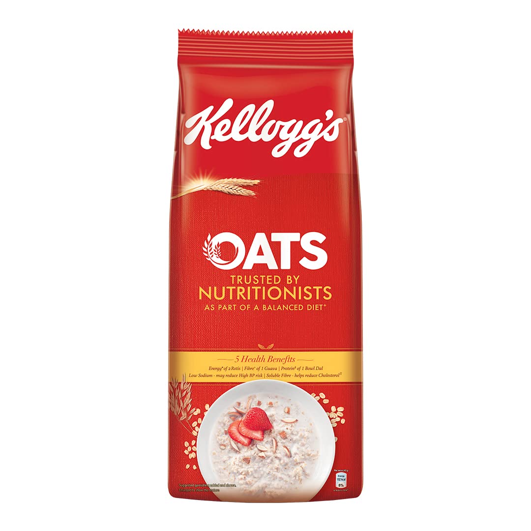 Kellogg's Oats 2kg, Trusted by Nutritionists | Energy of 2 Rotis, Protein of 1 Bowl Dal, Fibre of 1 Guava, High in Protein... - Review, Price and Buying Guide