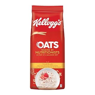 Kellogg's Oats, Rolled Oats, High in Protein and Fibre, Low in Sodium, 2kg Pack