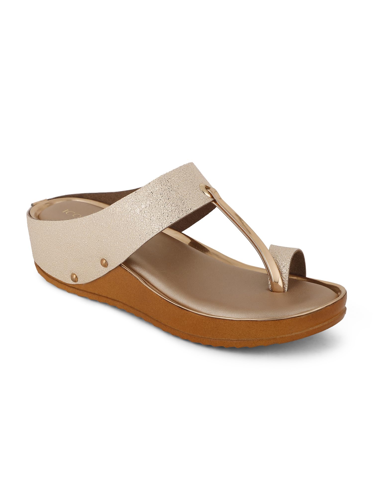 iconics Women Comfortable Wedge Heel Round Toe Slip On fashion Sandal for Party, Wedding and Casual Use-picture-4