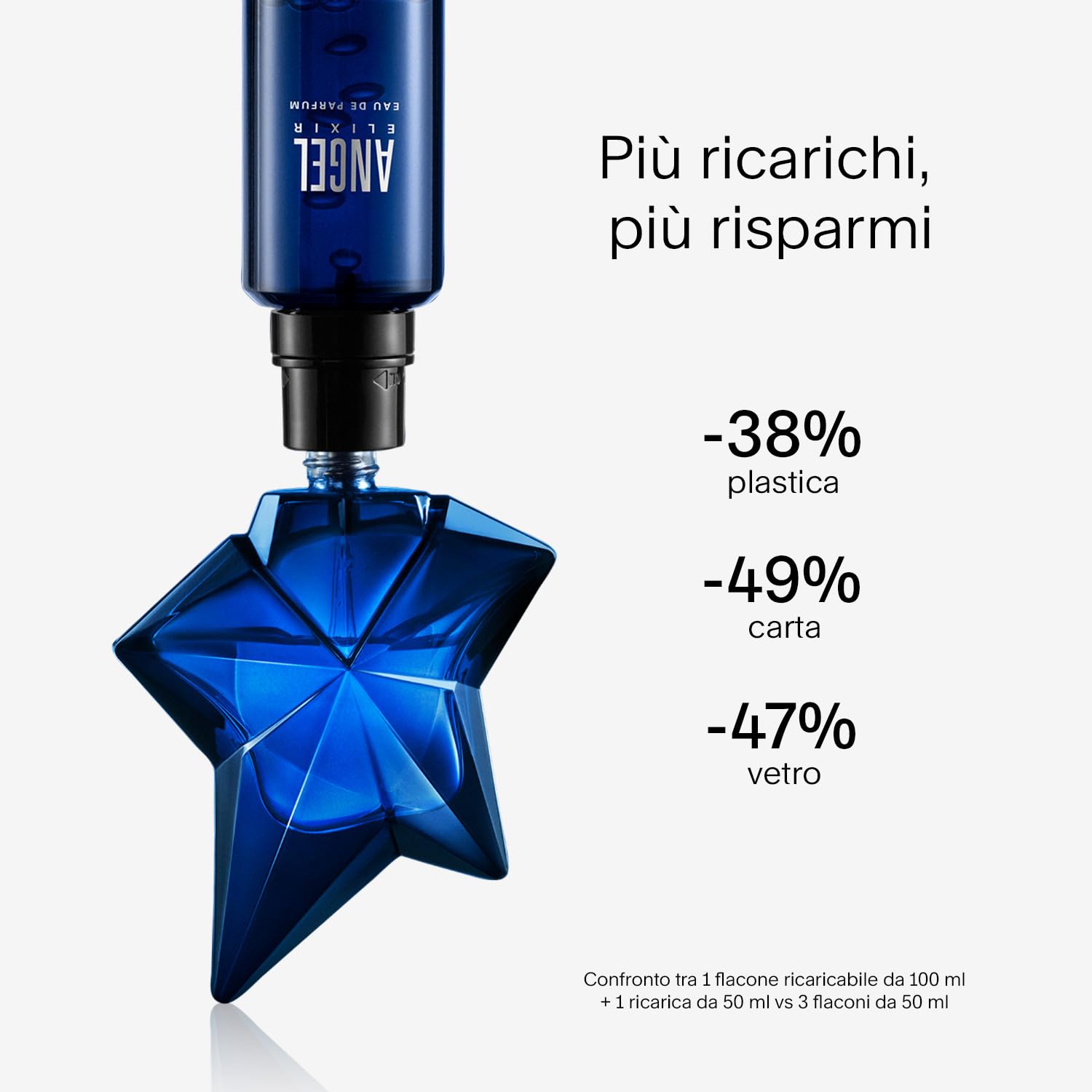 MUGLER Angel Elixir, Eau de Parfum, Profumo Donna, Profumo Legnoso, Floreale e Gourmand, Fragranza Magnetica, Ricaricabile