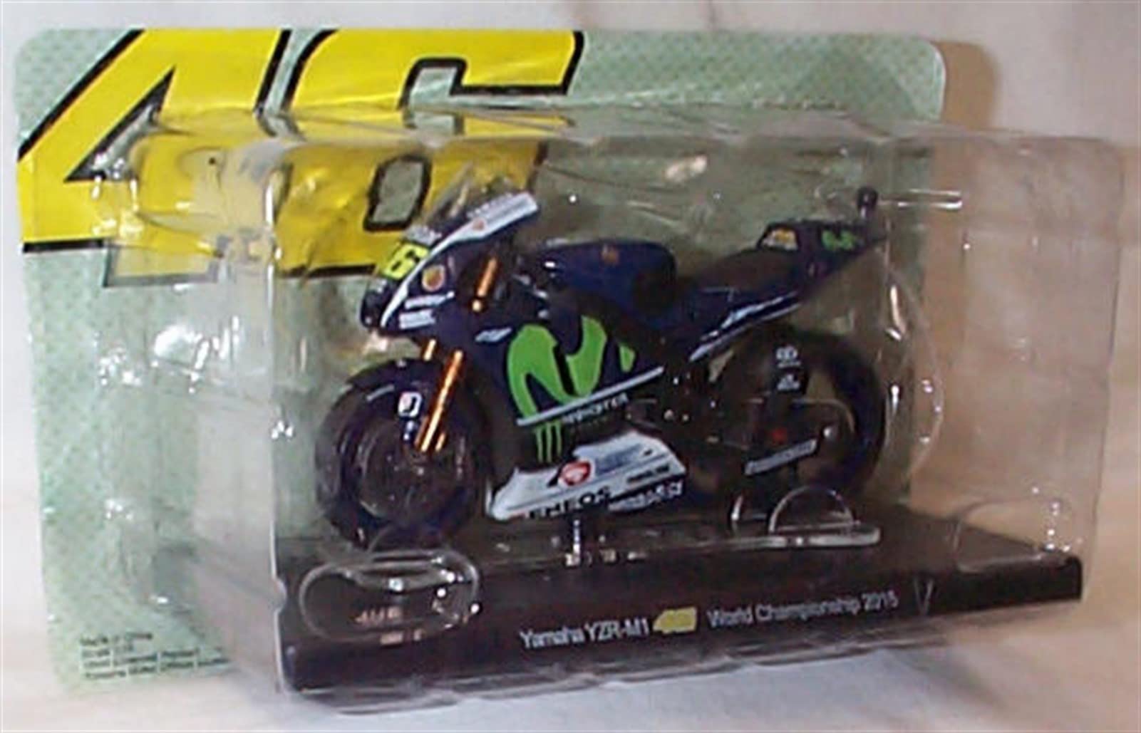 Leo Models YZR-M1 World Champion 2015 Rossi Bike Collection 1.18 Scale Diecast Motorcycle Model for Adult Collectors, Valentino Rossi Fans