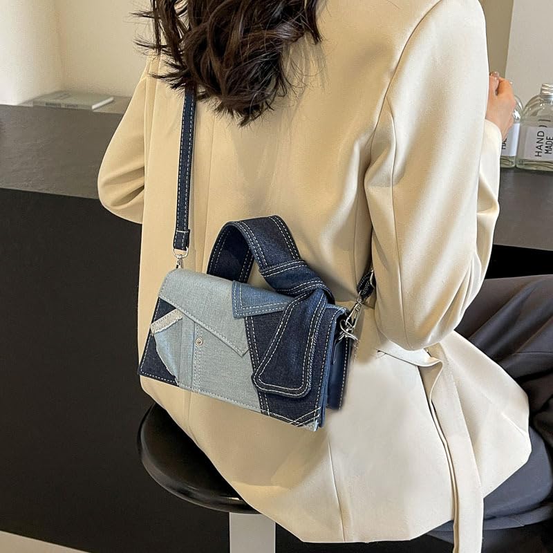 Bolso pequeño de mujer tipo bandolera vaquero miniatura 2