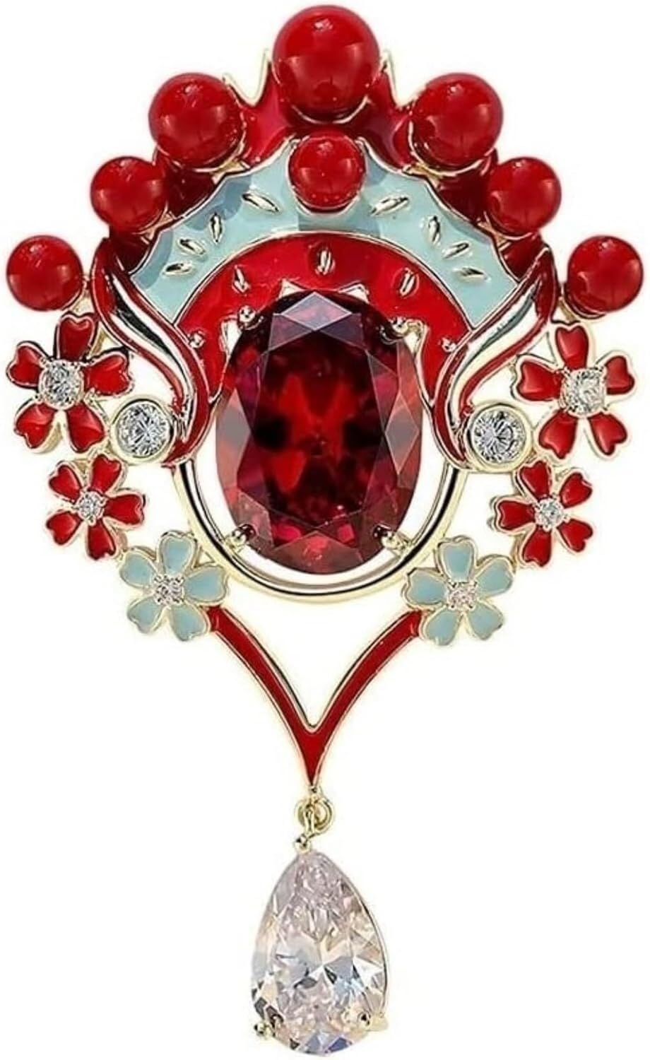 spille, Spilla Bouquet da donna Distintivo Sciarpa Clip Decorazione di gioielli Accessori moda for Strass
