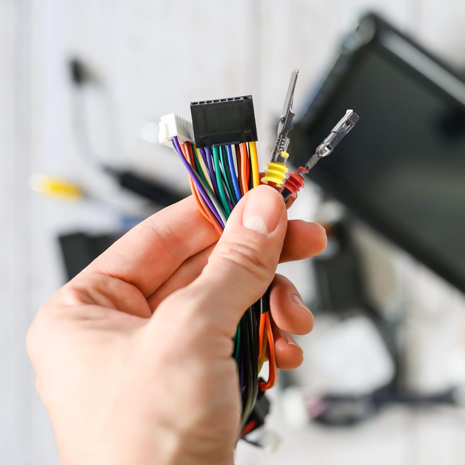 Kit di pin per connettori Sporgo: 755 pezzi connettori per veicoli a 1/1,5/1,8/2,2/2,3/2,5/2,8/3,5 mm maschio e femmina, per rimozione di guarnizioni di fili automobilistici