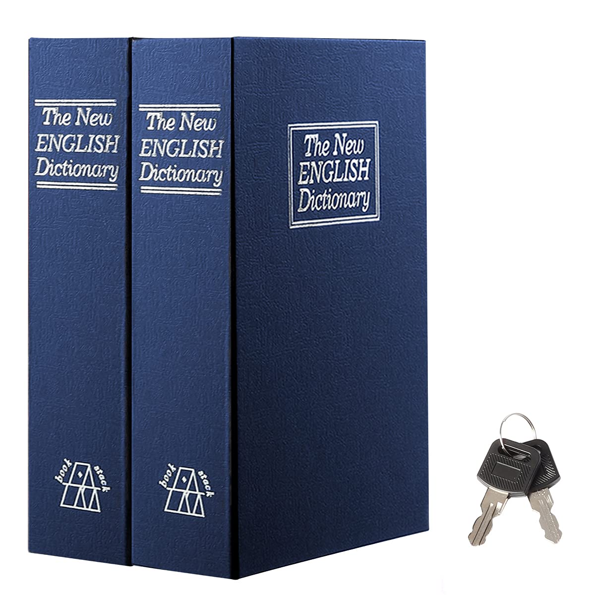 Jssmst 2 Pack Book Safe with Key Lock, Dictionary Diversion Book Safe Seceret Hidden Book with Safe 