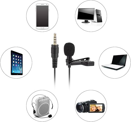 Miniatura 6 de Binyalir Computer Microphone, Wired Microphone Hands Free 3.5Mm Jack for Speeches for Meetings