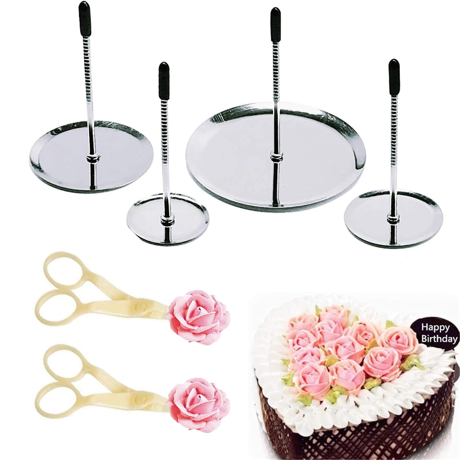Kuchen-Deko Werkzeug Set – 2 Blumenheber Für Zuckerguss-Blumen