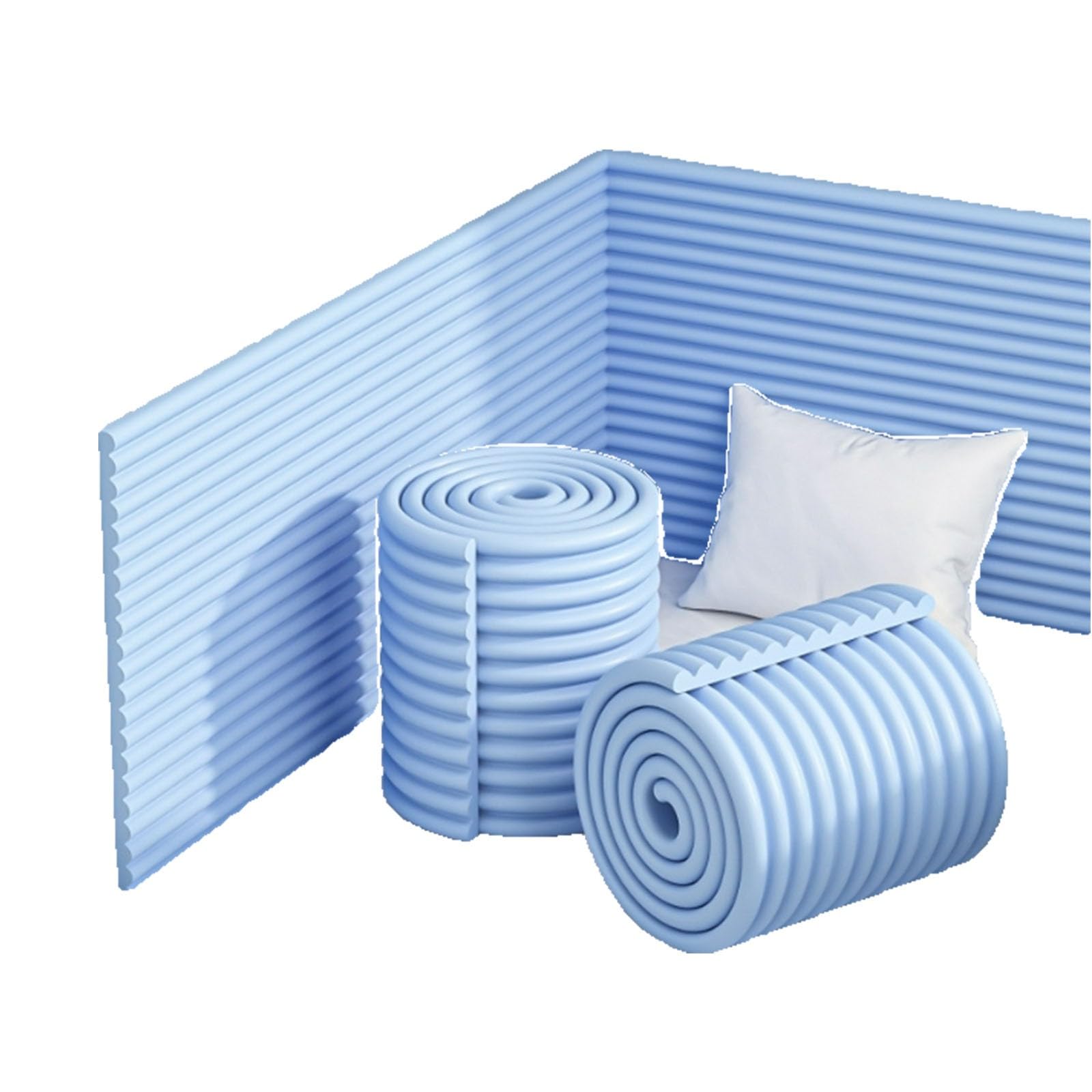 LIANTIAN Baby Proofing Fireplace Hearth Guard Extra Wide Cushion for Child Safety and Edge Protection(Blue,200 * 20cm)