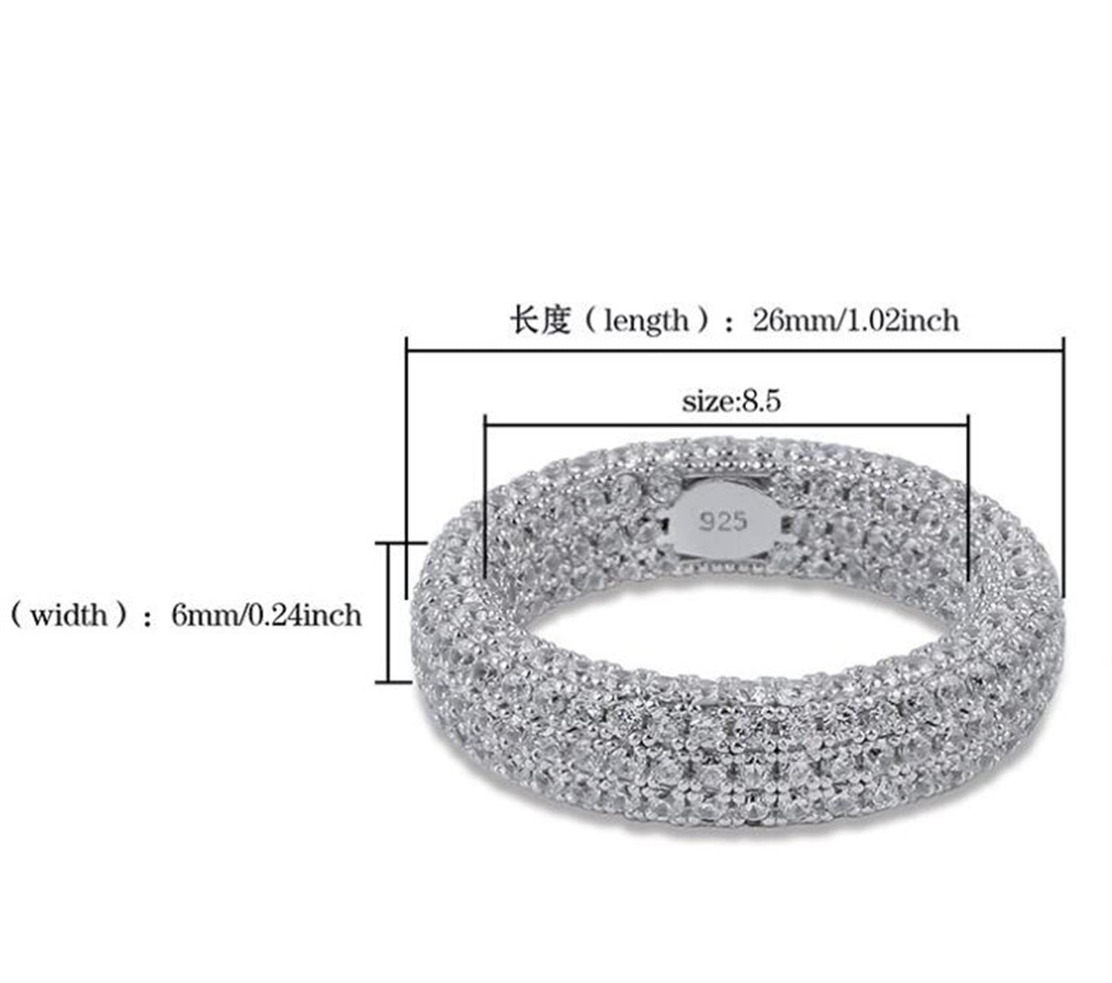 Hip Hop Ringe Rock Herren Ring Luxus Silber Farbe Full Bling Iced Out Cubic Micro Gepflasterte CZ Ringe Hochzeit Schmuck Geschenk